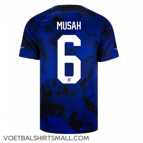 Verenigde Staten Yunus Musah #6 Voetbalkleding Uitshirt WK 2022 Korte Mouwen